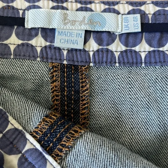 Dark wash A-line denim skirt Boden US 4/UK 8, Pockets, detail stitching - Picture 4 of 8